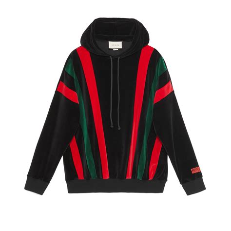 chenille hooded sweatshirt gucci|Gucci laid back hoodie.